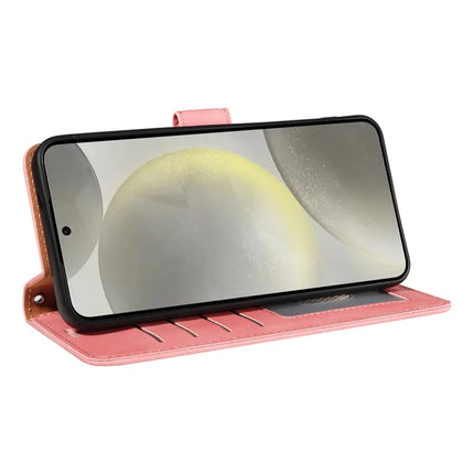 For Samsung Galaxy S23 FE Case RFID Blocking Wallet Stand Leather Flip Phone Cover with Slim Strap
