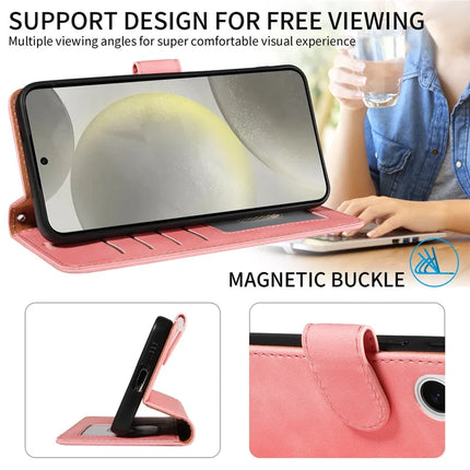 For Samsung Galaxy S23 FE Case RFID Blocking Wallet Stand Leather Flip Phone Cover with Slim Strap