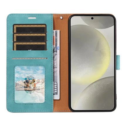 For Samsung Galaxy S23 FE Case RFID Blocking Wallet Stand Leather Flip Phone Cover with Slim Strap