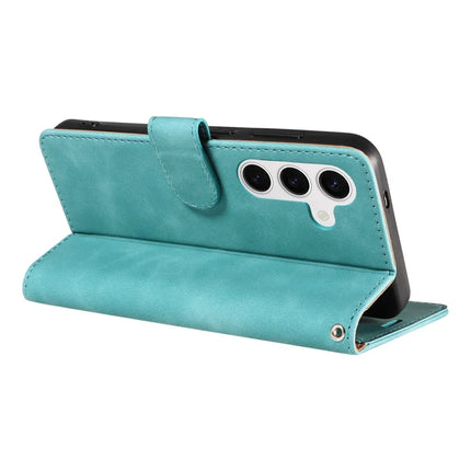 For Samsung Galaxy S23 FE Case RFID Blocking Wallet Stand Leather Flip Phone Cover with Slim Strap