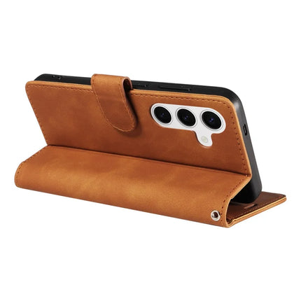 For Samsung Galaxy S23 FE Case RFID Blocking Wallet Stand Leather Flip Phone Cover with Slim Strap