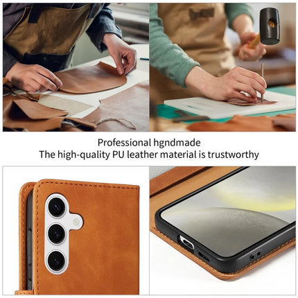 For Samsung Galaxy S23 FE Case RFID Blocking Wallet Stand Leather Flip Phone Cover with Slim Strap