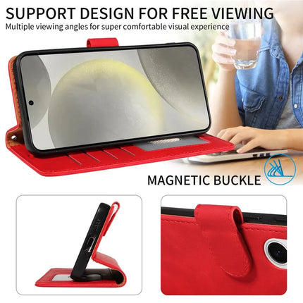 For Samsung Galaxy S23 FE Case RFID Blocking Wallet Stand Leather Flip Phone Cover with Slim Strap