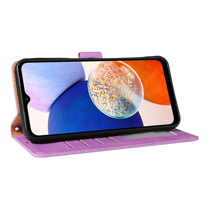For Samsung Galaxy A54 5G Case with Thickened Strap RFID Blocking Wallet Stand Leather Flip Phone Cover