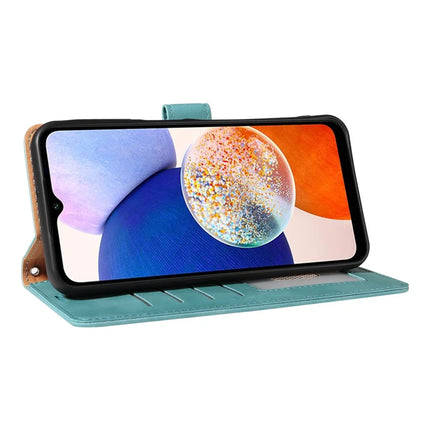 For Samsung Galaxy A54 5G Case with Thickened Strap RFID Blocking Wallet Stand Leather Flip Phone Cover