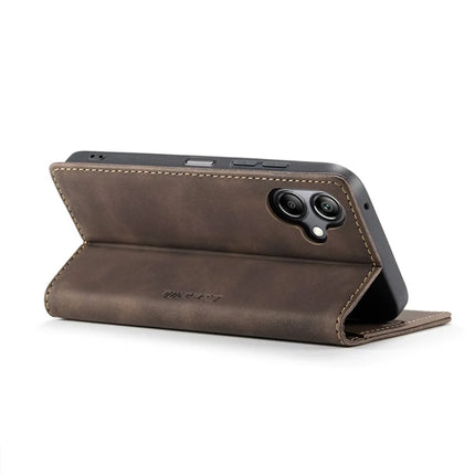 For Samsung Galaxy A06 Case CASEME 013 Series Card Holder Stand Leather Phone Cover