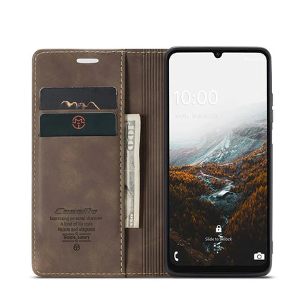 For Samsung Galaxy A06 Case CASEME 013 Series Card Holder Stand Leather Phone Cover