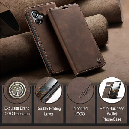 For Samsung Galaxy A06 Case CASEME 013 Series Card Holder Stand Leather Phone Cover
