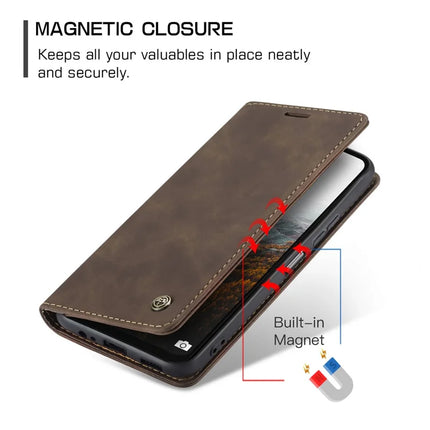 For Samsung Galaxy A06 Case CASEME 013 Series Card Holder Stand Leather Phone Cover
