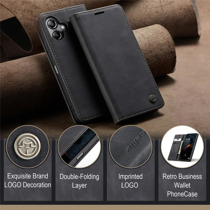 For Samsung Galaxy A06 Case CASEME 013 Series Card Holder Stand Leather Phone Cover