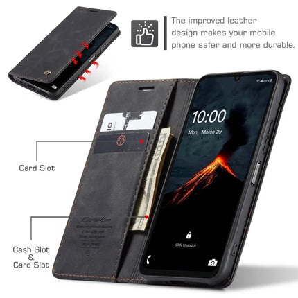 For Samsung Galaxy A06 Case CASEME 013 Series Card Holder Stand Leather Phone Cover