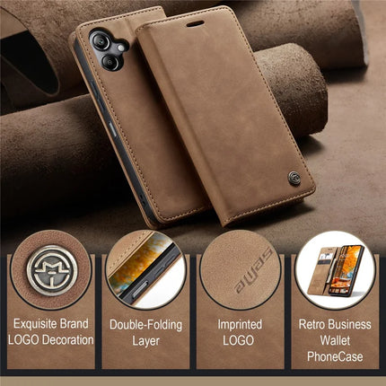 For Samsung Galaxy A06 Case CASEME 013 Series Card Holder Stand Leather Phone Cover