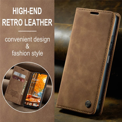 For Samsung Galaxy A06 Case CASEME 013 Series Card Holder Stand Leather Phone Cover