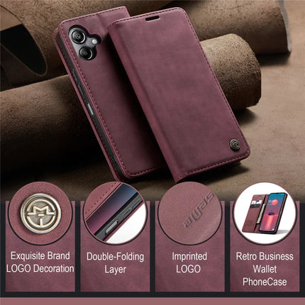 For Samsung Galaxy A06 Case CASEME 013 Series Card Holder Stand Leather Phone Cover
