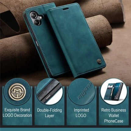 For Samsung Galaxy A06 Case CASEME 013 Series Card Holder Stand Leather Phone Cover