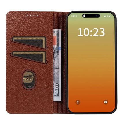 For iPhone 13 Pro Max Case RFID Blocking Strong Magnetic Leather Wallet Phone Cover