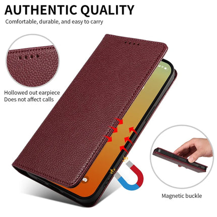 For iPhone 13 Pro Max Case RFID Blocking Strong Magnetic Leather Wallet Phone Cover