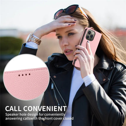 For iPhone 13 Pro Max Case RFID Blocking Strong Magnetic Leather Wallet Phone Cover