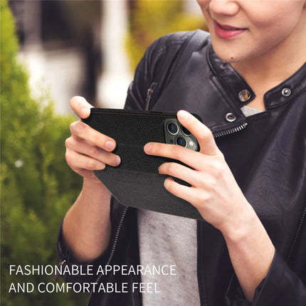 For iPhone 16 Pro Max Case RFID Blocking Strong Magnetic Leather Wallet Phone Cover