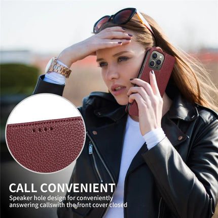 For iPhone 16 Pro Case RFID Blocking Strong Magnetic Leather Wallet Phone Cover