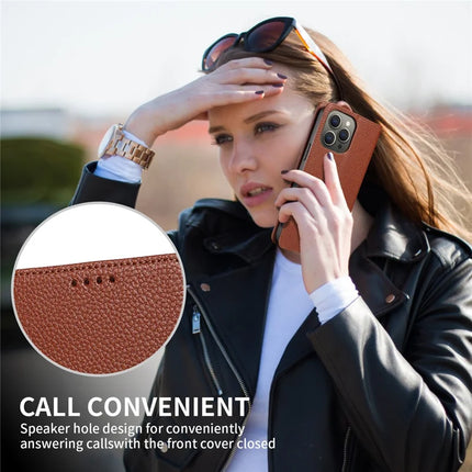 For iPhone 16 Pro Case RFID Blocking Strong Magnetic Leather Wallet Phone Cover