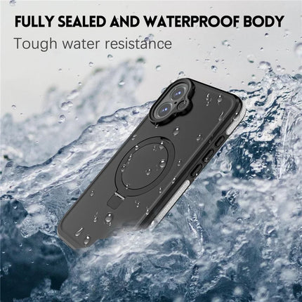 REDPEPPER IP68 Waterproof Case For iPhone 16 Plus Phone Back Cover Kickstand Compatible with MagSafe