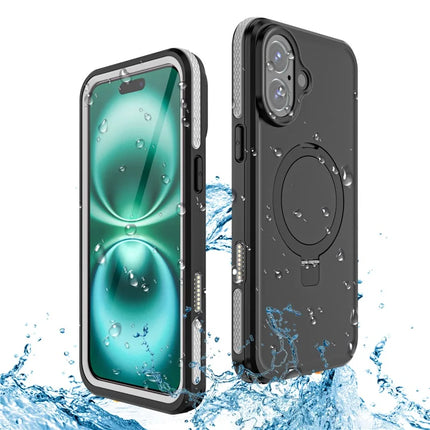 REDPEPPER IP68 Waterproof Case For iPhone 16 Plus Phone Back Cover Kickstand Compatible with MagSafe