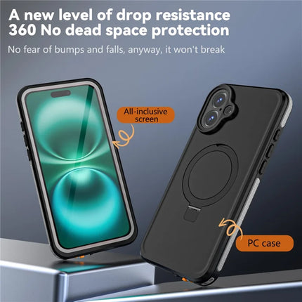 REDPEPPER IP68 Waterproof Case For iPhone 16 Plus Phone Back Cover Kickstand Compatible with MagSafe