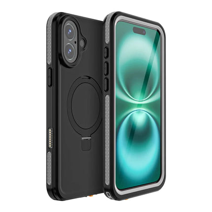 REDPEPPER IP68 Waterproof Case For iPhone 16 Plus Phone Back Cover Kickstand Compatible with MagSafe