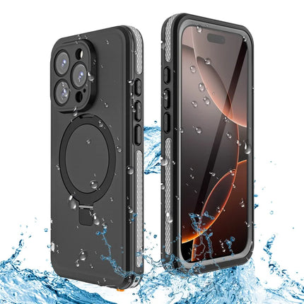 REDPEPPER IP68 Waterproof Case For iPhone 16 Pro Max Phone Back Cover Kickstand Compatible with MagSafe