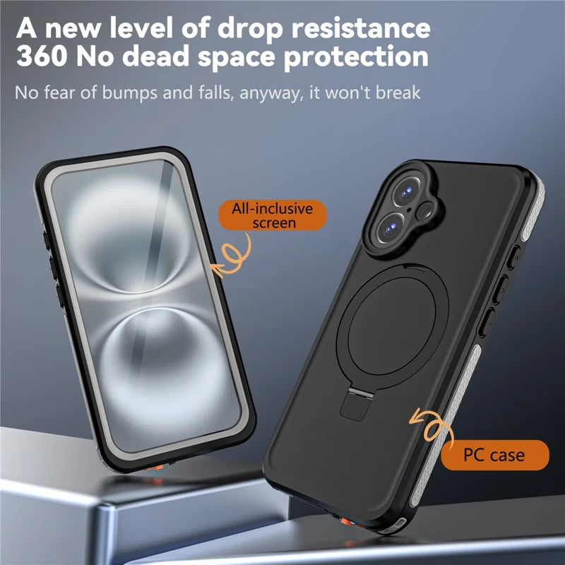 ShopCaseCart Premium Kickstand iPhone 16 Phone Back Guard Kickstand Compatible with MagSafe