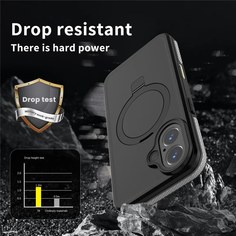 ShopCaseCart Premium Kickstand iPhone 16 Phone Back Guard Kickstand Compatible with MagSafe