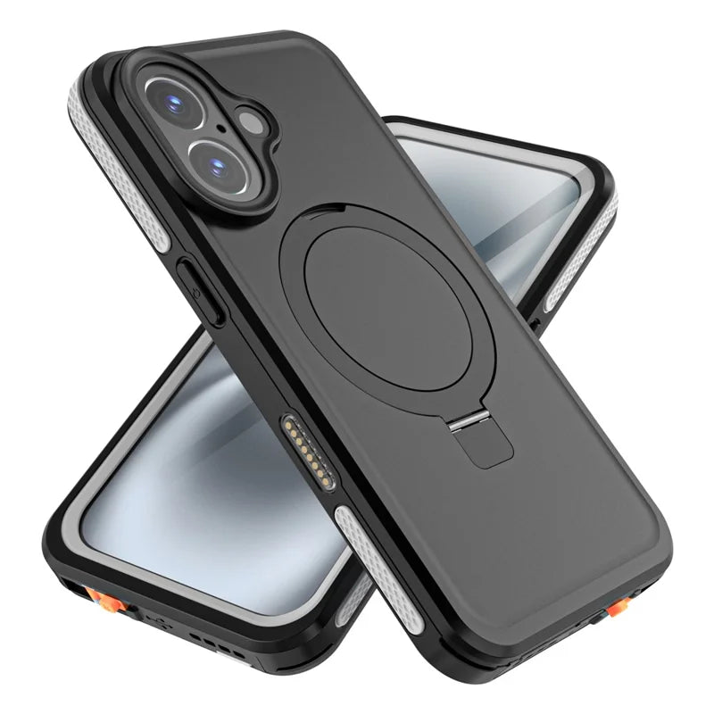 ShopCaseCart Premium Kickstand iPhone 16 Phone Back Guard Kickstand Compatible with MagSafe