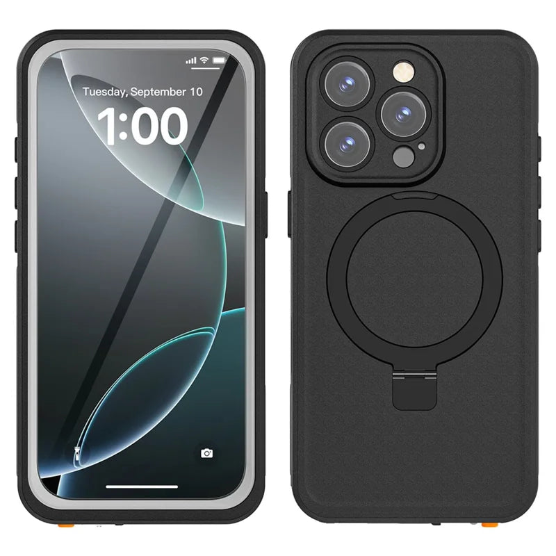 ShopCaseCart Premium Kickstand iPhone 16 Pro Phone Back Guard Kickstand Compatible with MagSafe