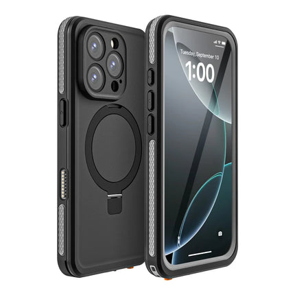 REDPEPPER IP68 Waterproof Case For iPhone 16 Pro Phone Back Cover Kickstand Compatible with MagSafe