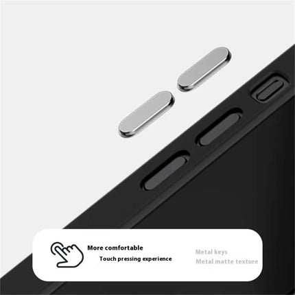 ABEEL For iPhone 15 Case PC + TPU + Aluminum Alloy + PU Leather Phone Cover Compatible with MagSafe