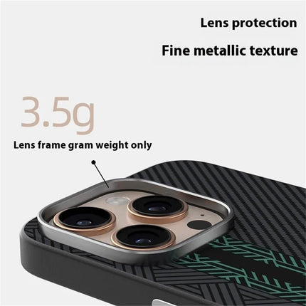 ABEEL For iPhone 16 Pro Max Case PC + TPU + Aluminum Alloy + PU Leather Phone Cover Compatible with MagSafe