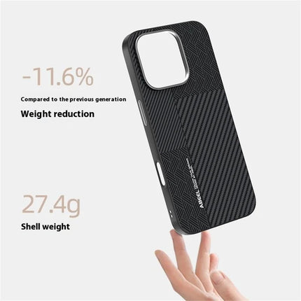 ABEEL For iPhone 16 Pro Max Case PC + TPU + Aluminum Alloy + PU Leather Phone Cover Compatible with MagSafe