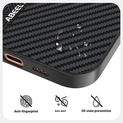 ABEEL For iPhone 16 Pro Case PC + TPU + Aluminum Alloy + PU Leather Phone Cover Compatible with MagSafe