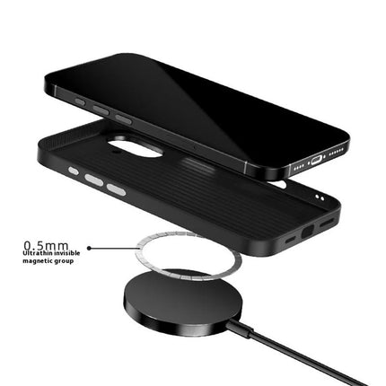 ABEEL For iPhone 16 Case PC + TPU + Aluminum Alloy + PU Leather Phone Cover Compatible with MagSafe