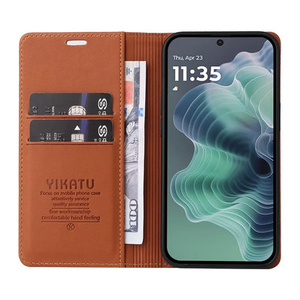 YIKATU YK-001 For Motorola Moto G35 5G Case Stand Leather Phone Cover Strong Magnetic Closure