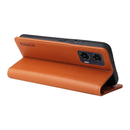YIKATU YK-001 For Motorola Moto G35 5G Case Stand Leather Phone Cover Strong Magnetic Closure