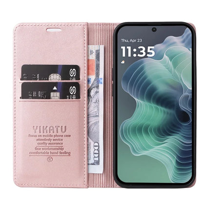 YIKATU YK-001 For Motorola Moto G35 5G Case Stand Leather Phone Cover Strong Magnetic Closure