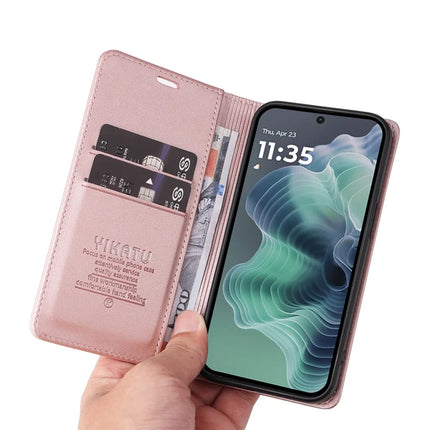 YIKATU YK-001 For Motorola Moto G35 5G Case Stand Leather Phone Cover Strong Magnetic Closure