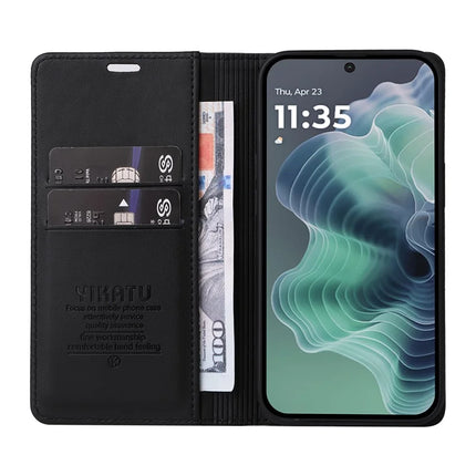 YIKATU YK-001 For Motorola Moto G35 5G Case Stand Leather Phone Cover Strong Magnetic Closure