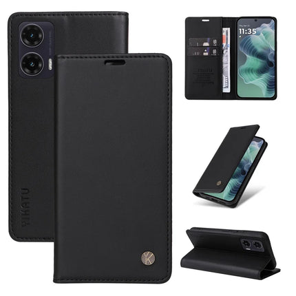 YIKATU YK-001 For Motorola Moto G35 5G Case Stand Leather Phone Cover Strong Magnetic Closure