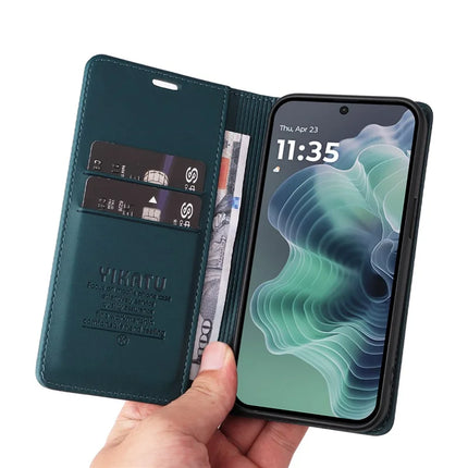 YIKATU YK-001 For Motorola Moto G35 5G Case Stand Leather Phone Cover Strong Magnetic Closure