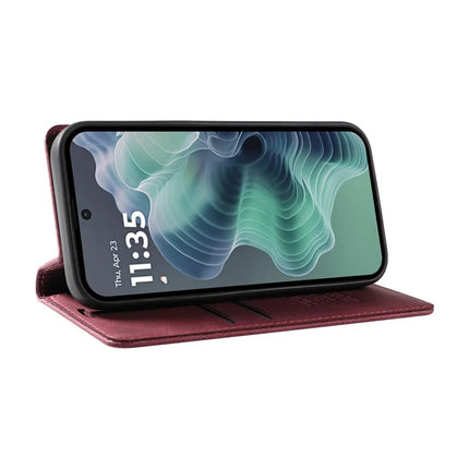 YIKATU YK-004 For Motorola Moto G35 5G Case Leather Skin-Touch Phone Cover Magnetic Auto-Absorbed