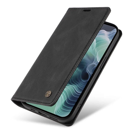 YIKATU YK-004 For Motorola Moto G35 5G Case Leather Skin-Touch Phone Cover Magnetic Auto-Absorbed