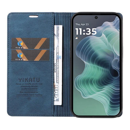 YIKATU YK-004 For Motorola Moto G35 5G Case Leather Skin-Touch Phone Cover Magnetic Auto-Absorbed